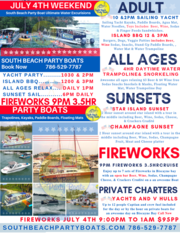Forth of July 4th Weekend Boat Party