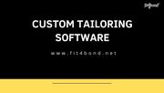 Get The Worlds Smartest Custom Tailoring Software