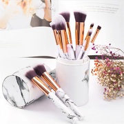 White Marble Makeup Brush Set