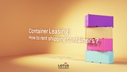Shipping Containers for Lease